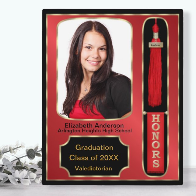 Graduation With Honours Photo Plaque Red (Creator Uploaded)