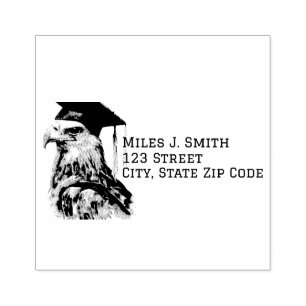 Graduation Wood Art Return Address Stamp