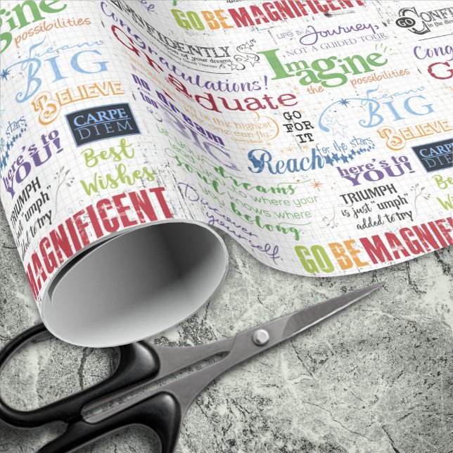 Graduation Word Art Wrapping Paper (Creator Uploaded)