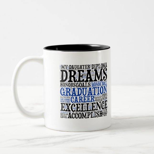 Graduation Word Cloud Coffee Mug (Left)