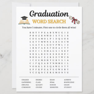 Graduation Word Search Game
