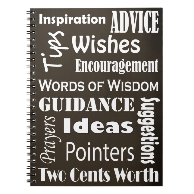 Graduation Words of Advice Wisdom Notebook (Front)