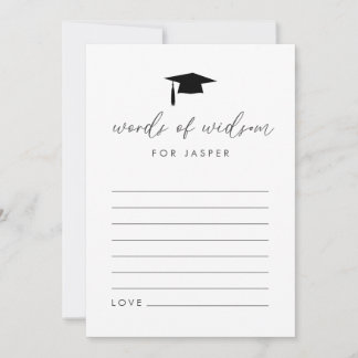 Graduation Words of Wisdom Advice Cards