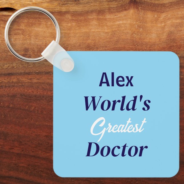 Graduation World's Greatest Doctor Personalised Key Ring (Front)