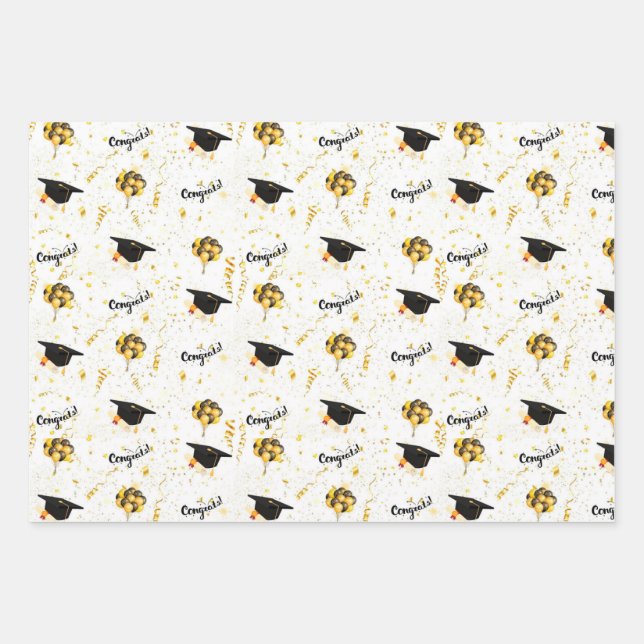 Graduation Wrapping Paper Sheet (Front)