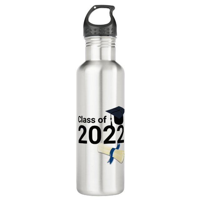 Graduation year elegant class of 2022  710 ml water bottle (Front)