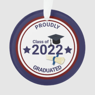 Graduation year elegant class of 2022 ornament