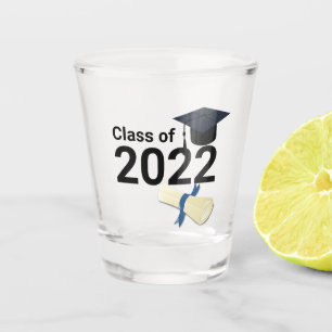 Graduation year elegant class of 2022  shot glass