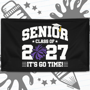 Graduation Year Go Time Cheer Senior Class of 2027 Banner