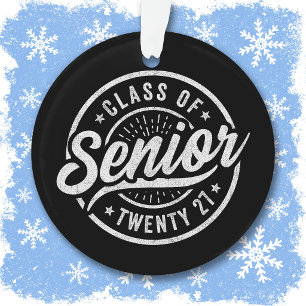 Graduation Year Retro Vintage Senior Class of 2027 Ornament
