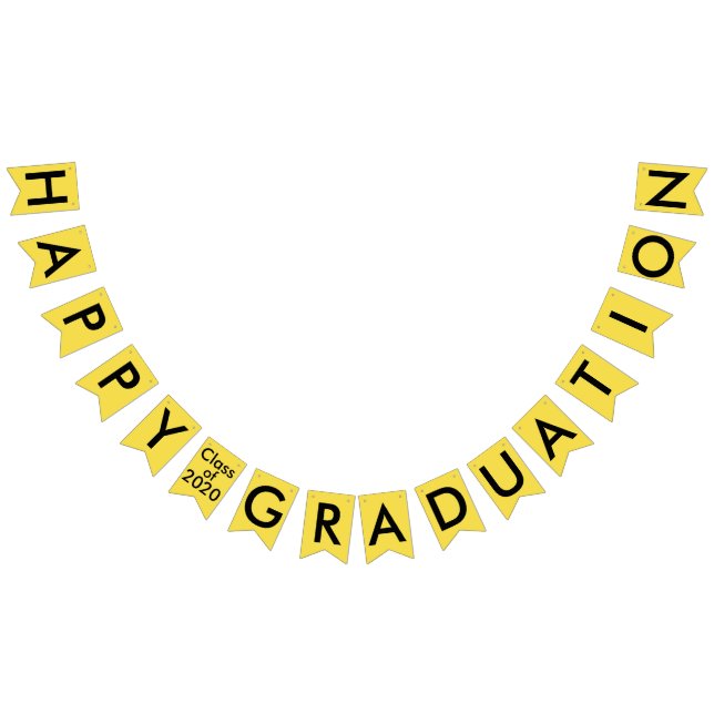 Graduation YEAR Yellow Black Bunting (All)