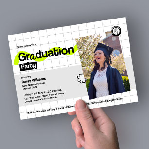 Graduatiton Party - Photo Invitation Modern Card