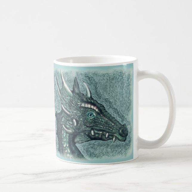 Graelle the Magical She Dragon Fantasy Art Coffee Mug (Right)