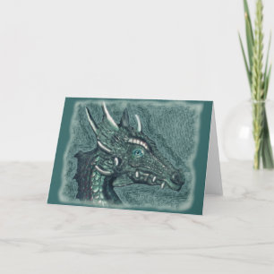 Graelle the Magical She Dragon Fantasy Art Holiday Card