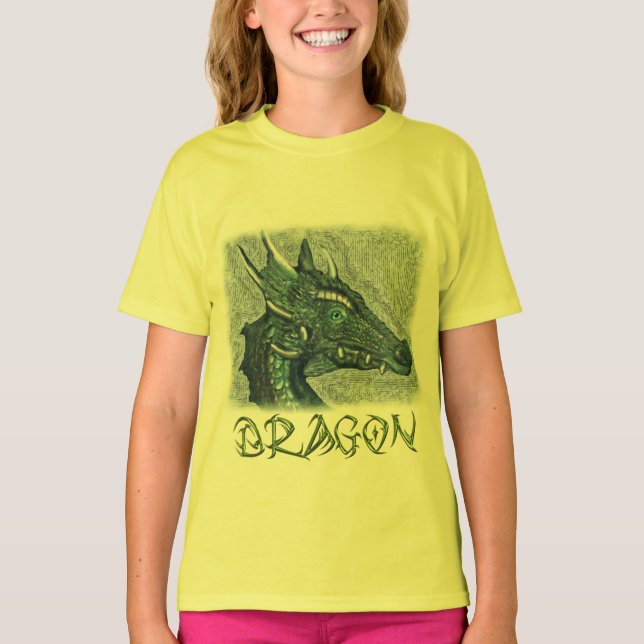 Graelle the Magical She Dragon Fantasy Art T-Shirt (Front)