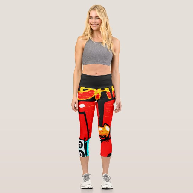 Graffiti 19 lecapcnm capri leggings (Front)