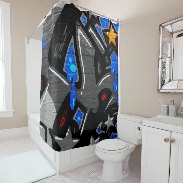 Graffiti 3 sccnm shower curtain (In Situ)