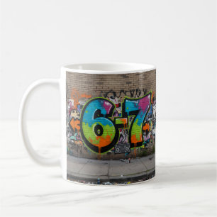 Graffiti 67 Viral Trend/Bold Pop Art Street Style Coffee Mug