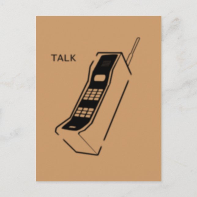 Graffiti 80s Cellphone Postcard (Front)