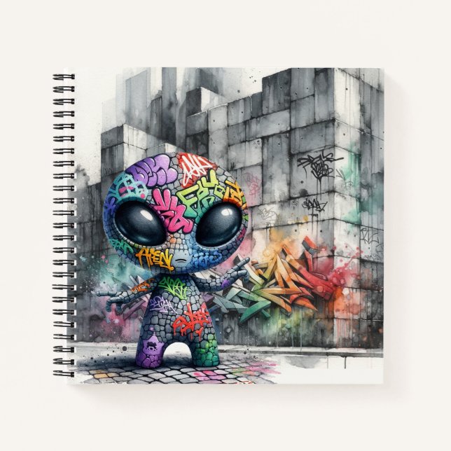 Graffiti Alien Notebook (Front)