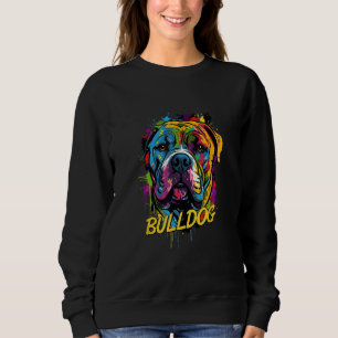 Graffiti American Bulldog Mural Street for Pet Own Sweatshirt