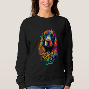 Graffiti American Cocker Spaniel Dad Mural Street  Sweatshirt