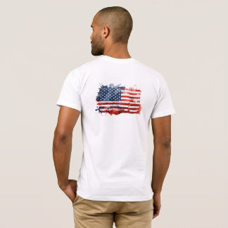 Graffiti American Flag | Front & Back Design  T-Shirt