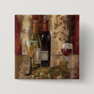 Graffiti and Wine 15 Cm Square Badge