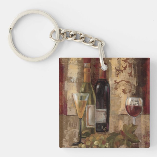 Graffiti and Wine Key Ring (Front)