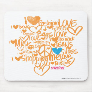 Graffiti Aqua/Orange Mouse Pad