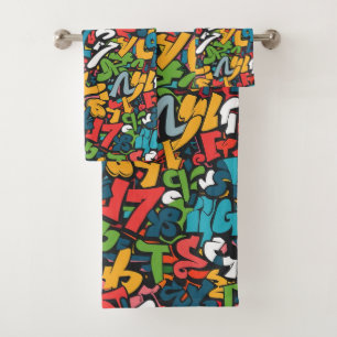 Graffiti Art Bath Towel Set