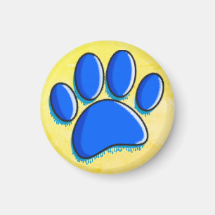 Graffiti Art Dog Paw Print Magnet