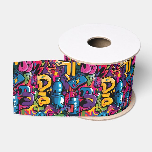 Graffiti Art Grosgrain Ribbon (Spool)