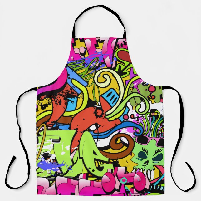 Graffiti Art: Hip-Hop Style Background Apron (Front)