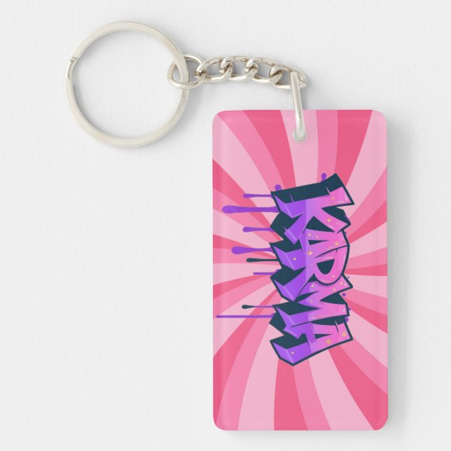 Graffiti art "KARMA" Key Ring (Front)