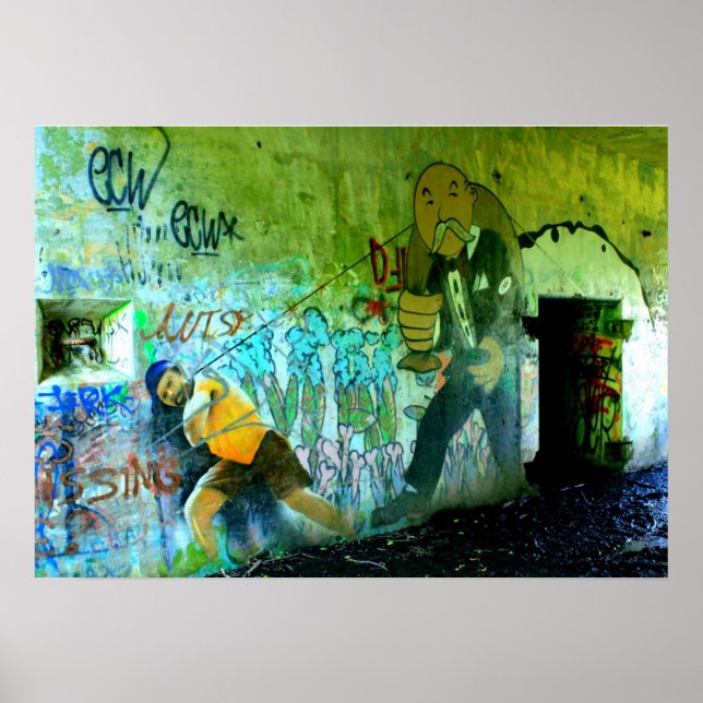 Graffiti art poster WWII bunker (Front)