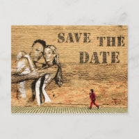 Graffiti Art Save the Date Postcard