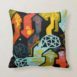 Graffiti Art Throw Pillow