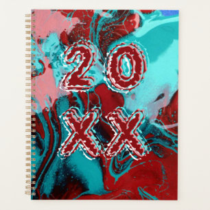Graffiti Art Turquoise Pink Red Personalised Planner