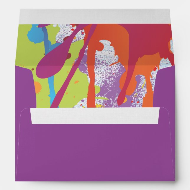 Graffiti Artist Bar Bat Mitzvah Invite Envelope (Back (Bottom))