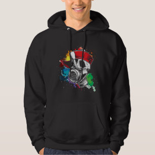 Graffiti Artist Gas Mask Spray Paint Graffiti Tag Hoodie