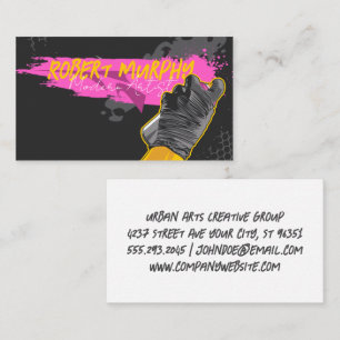Graffiti Artist Spray Painting  Business Card