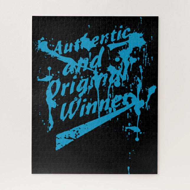 Graffiti Authentic Original Winner Grunge Splatter Jigsaw Puzzle (Vertical)