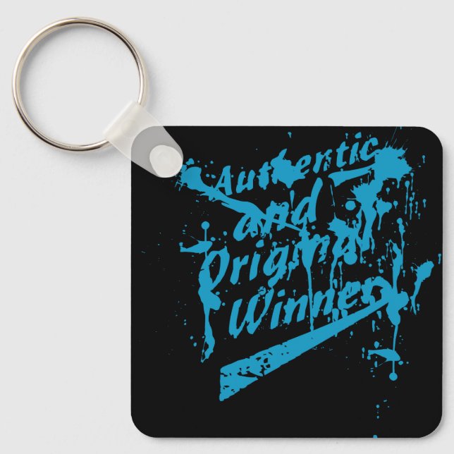 Graffiti Authentic Original Winner Grunge Splatter Key Ring (Front)
