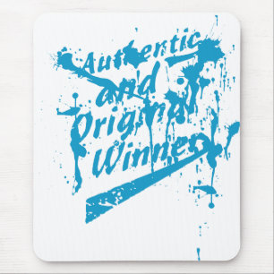 Graffiti Authentic Original Winner Grunge Splatter Mouse Pad