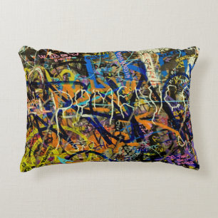 Graffiti Background Decorative Cushion