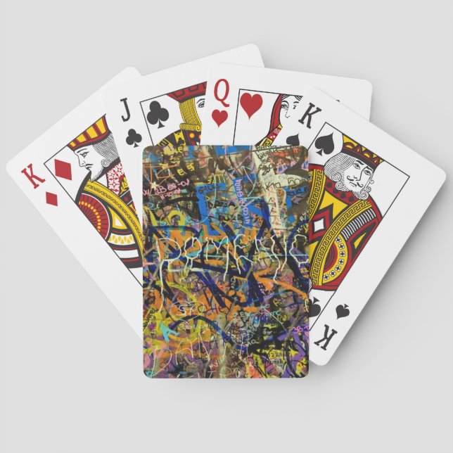 Graffiti Background Playing Cards (Back)
