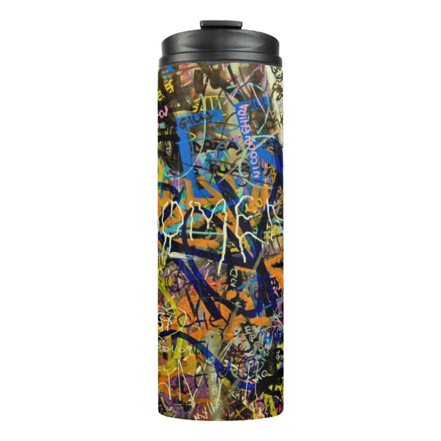 Graffiti Background Thermal Tumbler (Front)