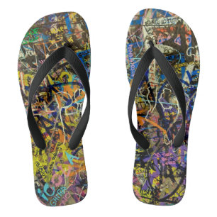 Graffiti Background Thongs
