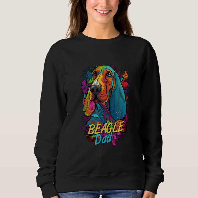 Graffiti Beagle Dad Mural Street Inspired Urban Be Sweatshirt (Front)